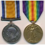 First World War – Bernard Battarbee - First World War British War Medal & Victory Medal pair awarded