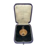 City of Birmingham Tramway & Omnibus Dept. S.A. & T.S. 9ct gold medal, engraved to back "Inter-