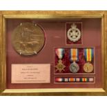 First World War – William Hemming – First World War framed death plaque for William Hemming,