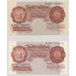 Collection of ten shilling notes (7), very fine to good extremely fine with Peppiatt J27D,