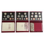 Collection of proof coin sets (11) with deluxe proof cased sets FDC 1993 to 1999, 2001 to 2003 (