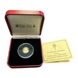 Isle of Man 1994 1/20th Christmas Angel gold proof FDC with Pobjoy Mint box and certificate, with