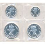 2000 Silver Proof Maundy Set, slight tarnishing on the tuppence. Sealed in plastic packet.