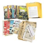 Falklands War literature, to include; four cuttings books from the Falklands War by Scott Wards (