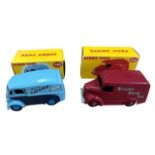 Dinky pair of Vans, generally excellent in excellent to good Dinky Toys yellow boxes, with Morris