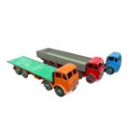 Dinky. Trio of Foden lorrys, generally good plus to good, with 8-Wheeled Wagon red cab, chassis