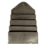 GWR leaflet metal holder with hole to top centre for affixing to wall, four apertures for