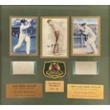 A signed framed photo of Australian Cricket legend Sir Donald Bradman (1908-2001). This frame