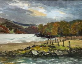 Peter Coate (British, 1926-2016) – ‘Afon Mawddach’ watercolour on paper landscape of Afon