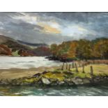 Peter Coate (British, 1926-2016) – ‘Afon Mawddach’ watercolour on paper landscape of Afon