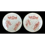 Pair of late 19th Century (c.1880’s) decorative plates, with bird decorations. Scenes of Ducks &