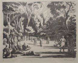 Gwen Raverat (British, 1885-1957), ‘Dancing in the Park’ lithograph on paper. Numbered and signed in
