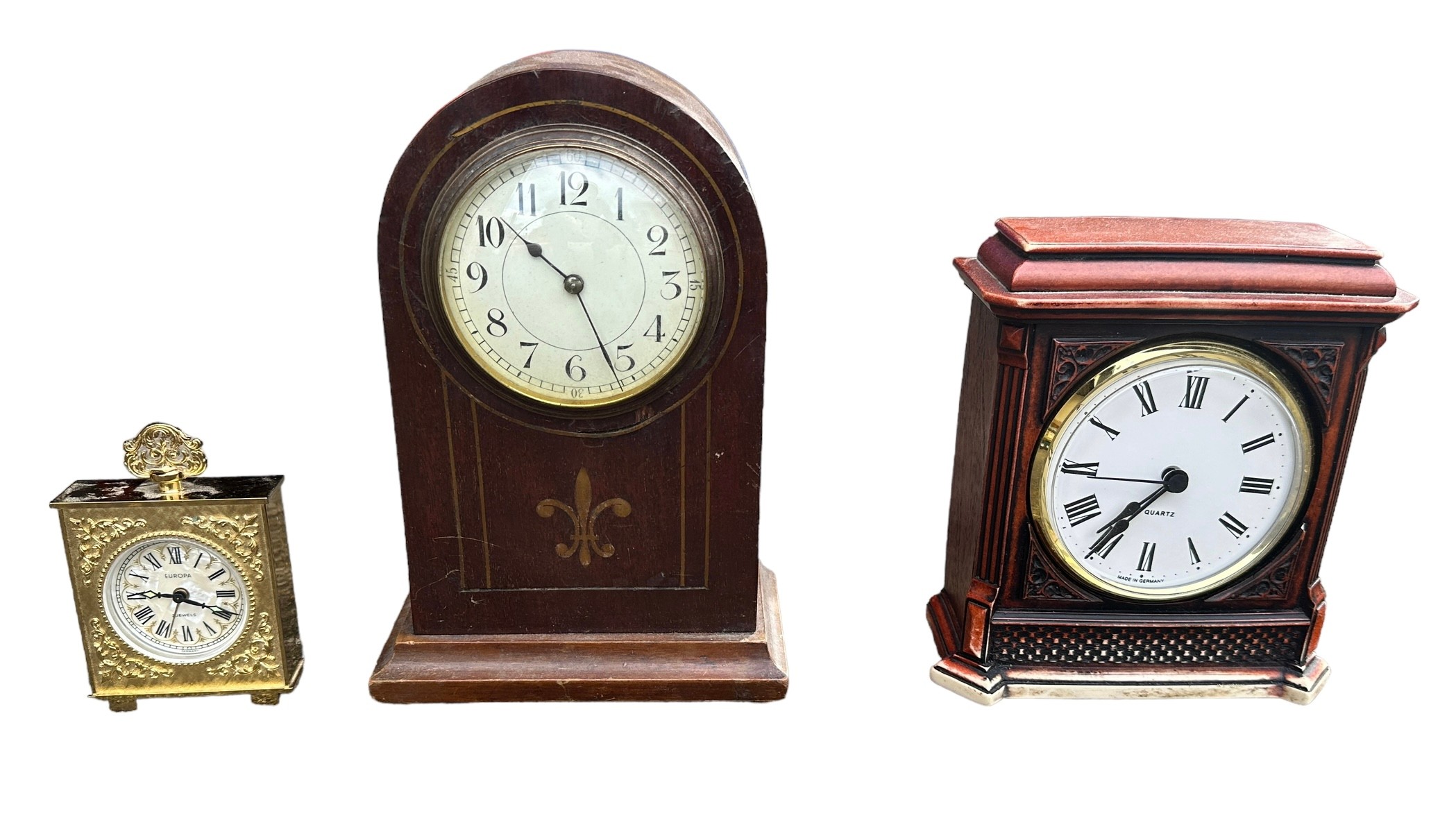 A collection of 16 various clocks plus parts, with one by the Colonial Clock Co., one by Europa, a - Image 7 of 8