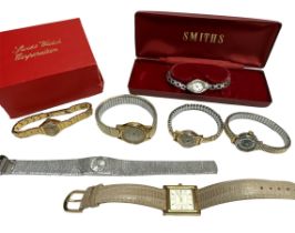 Several watches including a boxed Smiths watch, a boxed Corvette watch and others. Please see the