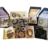 Several items of costume jewellery, a couple of pieces missing stones. Please see the buyer's