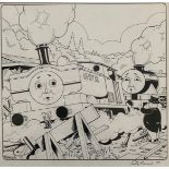 Timothy Marwood (British, 1954-2008) – Thomas the Tank Engine & Friends pen and ink original artwork