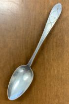 Silver Irish provincial silver desert Spoon by John Whelpley (with Whelpley makers mark), Cork.