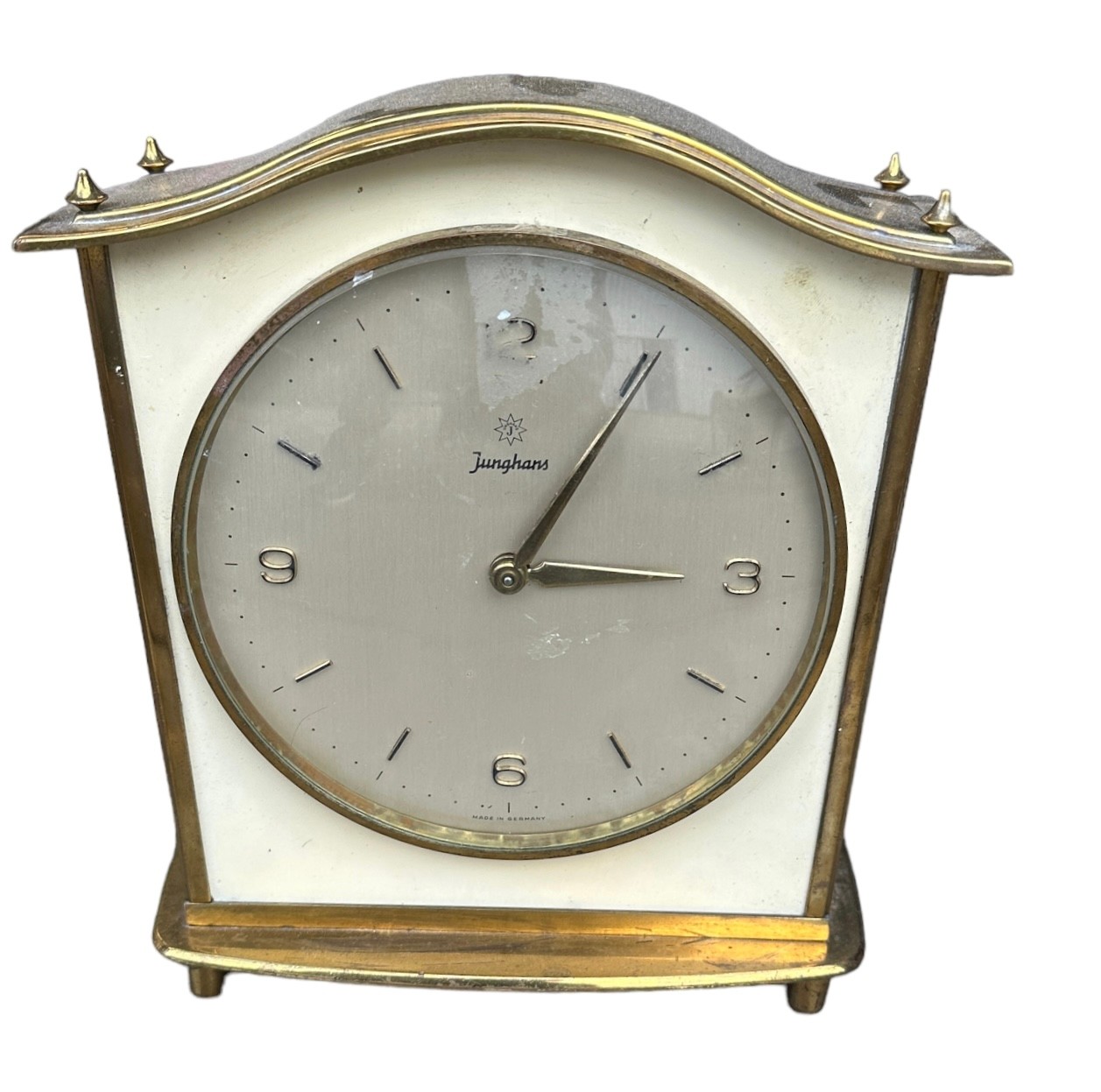 A trio of brass clocks - Kama (2) and Junghans, af. - Image 3 of 4