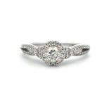 A Vera Wang 'Love' diamond ring, size. Total diamond weight approx 0.7ct. Ring is 18ct white gold