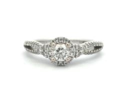 A Vera Wang 'Love' diamond ring, size. Total diamond weight approx 0.7ct. Ring is 18ct white gold