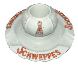 Taylor Tunnicliffe Match Striker/Ashtray advertising Schweppes.