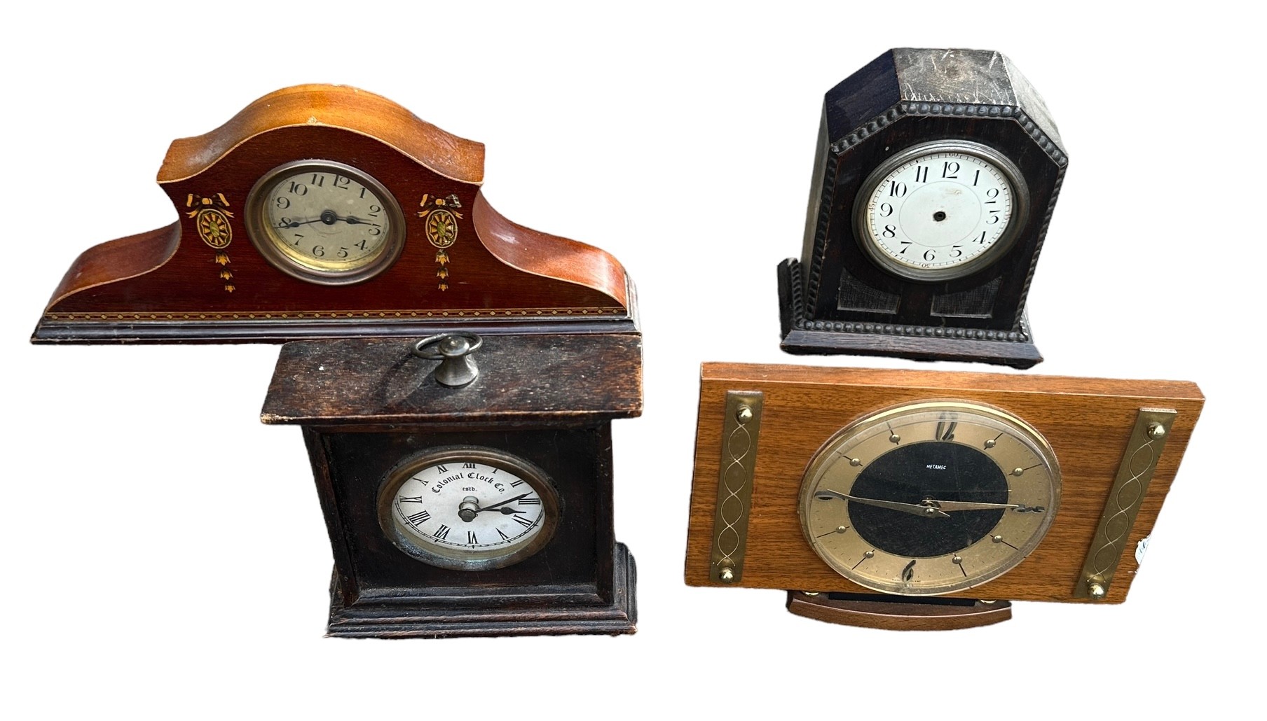 A collection of 16 various clocks plus parts, with one by the Colonial Clock Co., one by Europa, a - Image 5 of 8