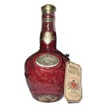 Chivas Royal Salute 21 Year Old Ruby Decanter (by Wade) Blended Whisky. Sealed with ruby velvet