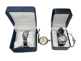 Range of watches (4) with silver Luzy-Pelissac ladies wristwatch, boxed Royal Navy watch with