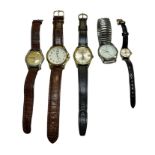 A collection of wristwatches (5) with Roamer Stingray Auto 44 Date in box, Everite, Timex, Limit and