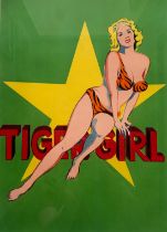 Mel Ramos (American, 1935-2018), ‘Tiger Girl’ Lithograph on paper, Lithography by Maurice Beaudet,