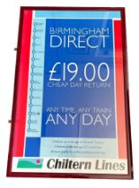 Chiltern Railways framed poster "Birmingham Direct.