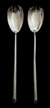 Pair of early 20th Century Silver salad servers by Joseph Zweig, Birmingham. Hallmarked as such (