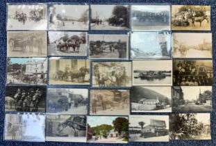 Postcards - Transport / Horse-Drawn (25), good selection of RPs with King William IV's coach, London