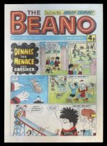 The Beano, a large custom made The Beano stretched canvas artwork, depicting the front cover of an