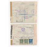 Iran / Persia, pair of Airmail covers addressed to Messrs Alfred Wilson, Booksellers Limited,