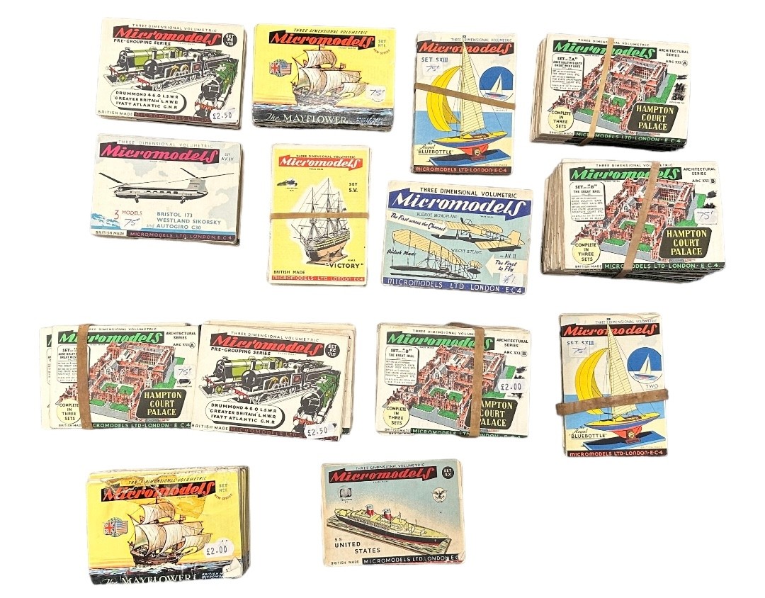 Micromodels. Qty 150+ unmade printed card kits, generally excellent to good plus, with Hampton Court