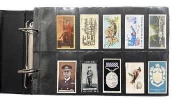 Collection of cigarette cards, part sets and type cards sleeved in an album, generally in very