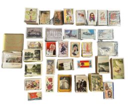 Collection of overseas cigarette cards, complete and part sets in bundles, in variable condition