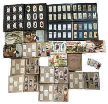 A collection of cigarette cards, sleeved in 4 albums with some loose, in variable condition,