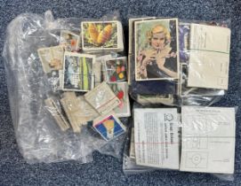 Collection of cigarette cards in sets?/part sets, partially sorted, in mixed condition, with