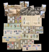 Selection of Postcards related to Clovelly (x18) and Cigarette card albums