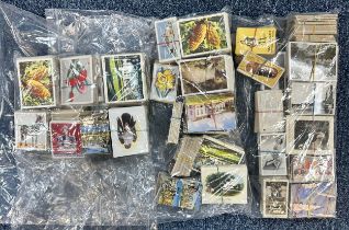 Collection of cigarette cards in sets?/part sets, partially sorted, in mixed condition, with