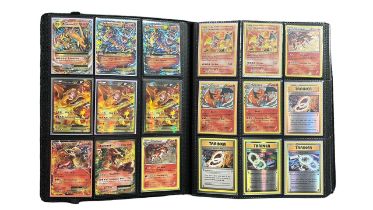 An Ultra Pro folder containing Pokemon full art cards, EX, GX, Promo cards. A very well looked after