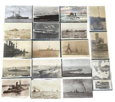 Postcards - Military Shipping / Maritime (32) with U-Boats, Aircraft Carriers, Harbours etc,