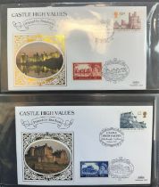 Two albums of Covers and Stamps to include; Benham covers with Queen Victoria, Jane Austen, Castle