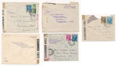 Iran / Persia, group of five Airmail covers from Iran to London, addressed to Alfred Wilson at 7
