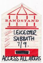 Black Sabbath back stage pass from De Montford Hall 7th September 1989. "The Girl Can't Help It"