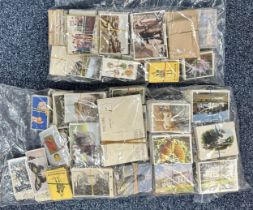 Collection of cigarette cards in sets?/part sets, partially sorted, in mixed condition, with