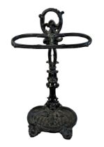 Wrought Iron Stick Stand in good order. Height 56cm.