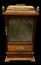 Large bracket clock, James Rose Litchfield engraved on face, approx. size: H59cm x W30.5cm x